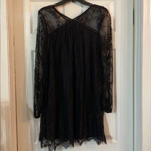 Black lace dress - loose fitting